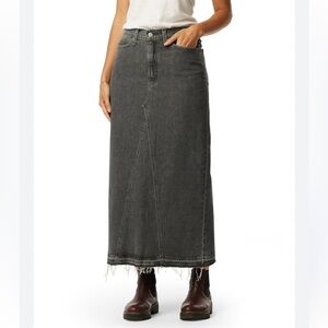 Levi Strauss Signature Black Denim Maxi Skirt Size 8 Rising Star